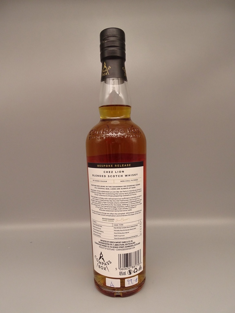 Compass Box Chez Lion Bespoke Release 46%