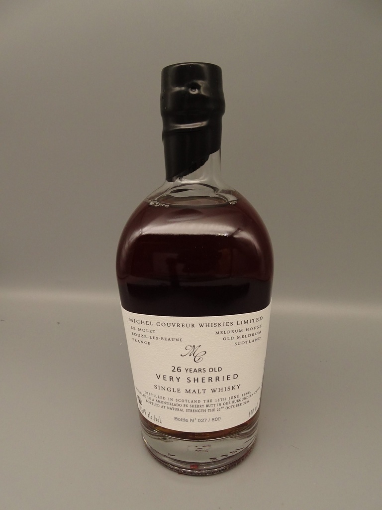 Michel Couvreur VERY SHERRIED 1998/2024 26yo 50,5% Cask Strength 500ml Karaffe in Holzbox