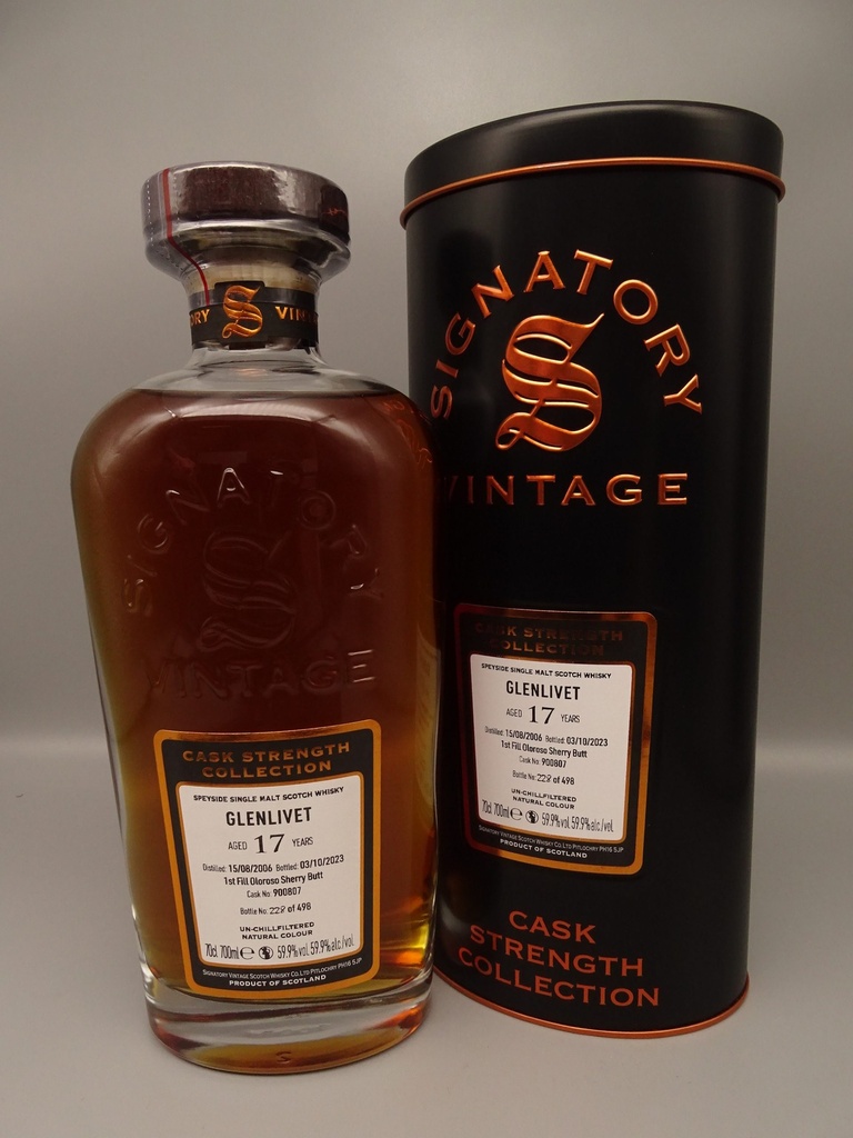 Glenlivet 2006/2023 17yo first fill Oloroso Cask 900807 59,9%