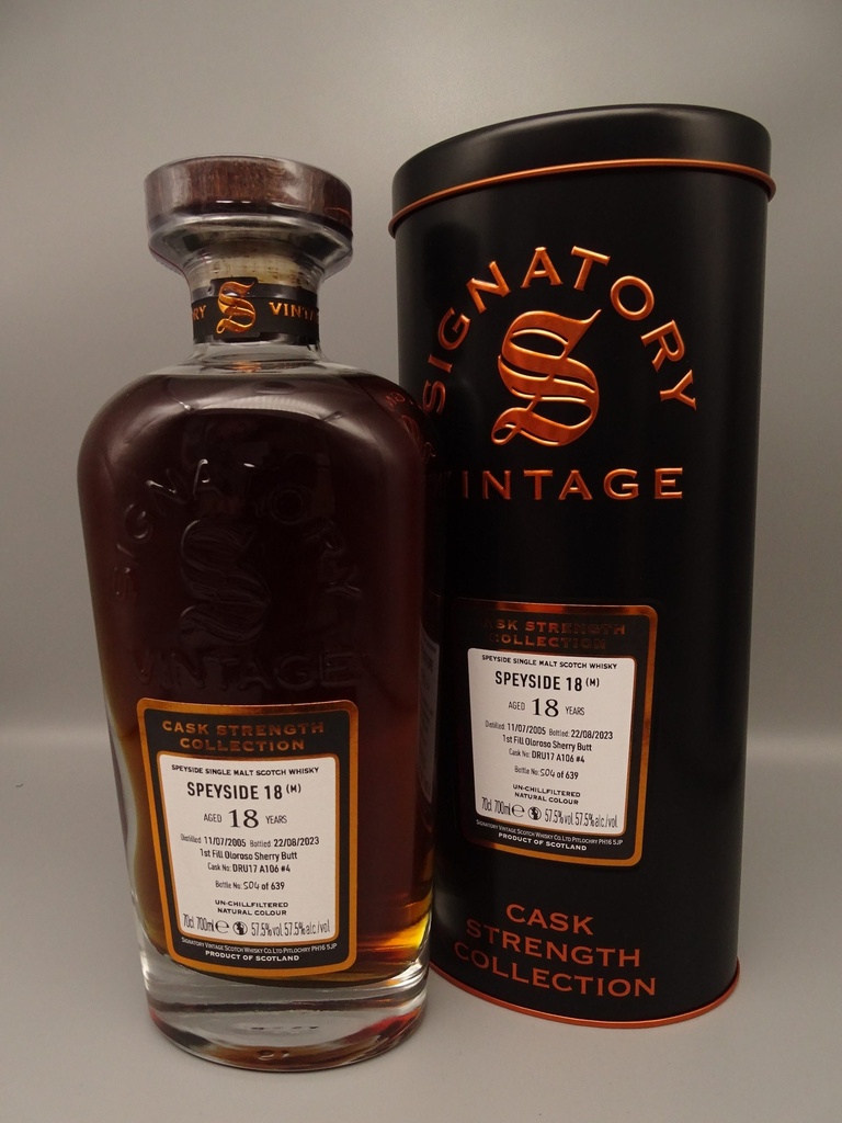 Speyside (Macallan) 2005/2023 18yo 1st Fill Oloroso Sherry Butt  no. DRU 17/A106 #4 57,5%