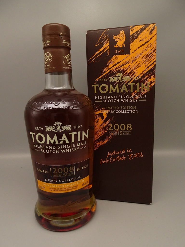 Tomatin 15yo 2008 "Sherry Collection" Palo Cortado Casks Finish 46%
