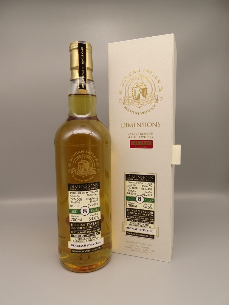 Benriach Peated 2011/2019 8yo Dimensions Sherry Cask 54%