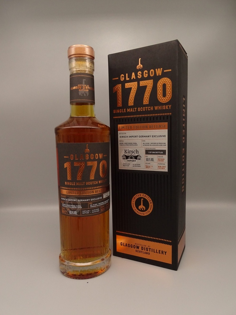1770 Glasgow Distillery 2018/2022 3yo Moscatel Single Cask for Kirsch 60,1%
