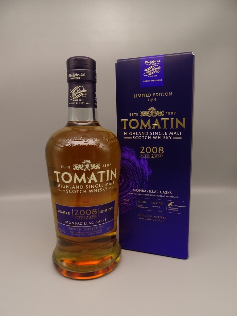Tomatin 2008 12yo French Collection 3y Monbazillac Casks Finish 46%