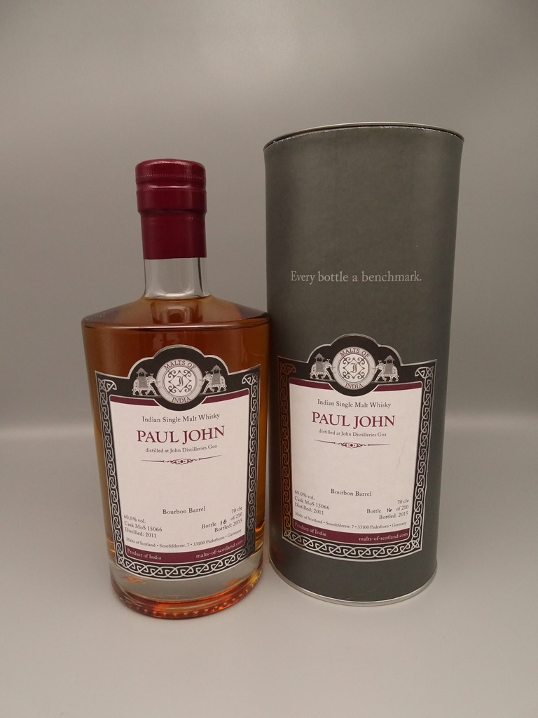 Paul John 2011/2015 Bourbon Single-Barrel 60,0% Cask Strength