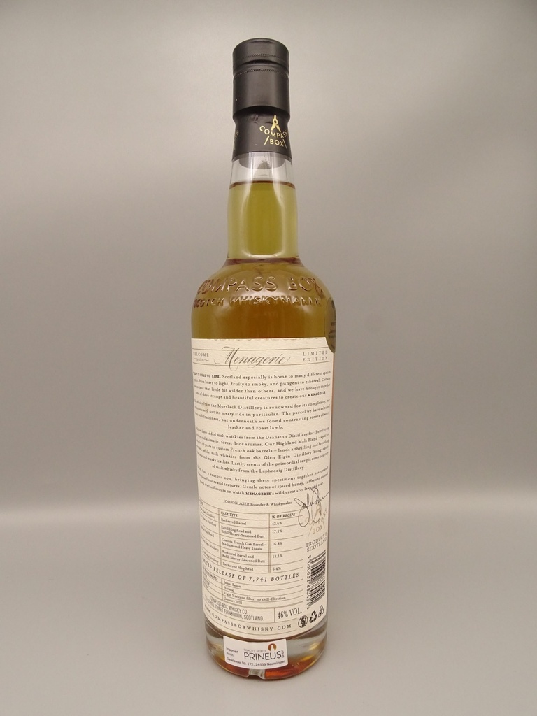 Menagerie Blended Malt Whisky 46%
