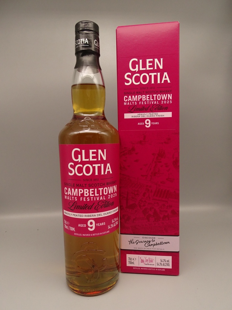 Glen Scotia 9yo Campbeltown Festival 2025 Heavily Peated Ribera del Duero Finish Casks 54,3%