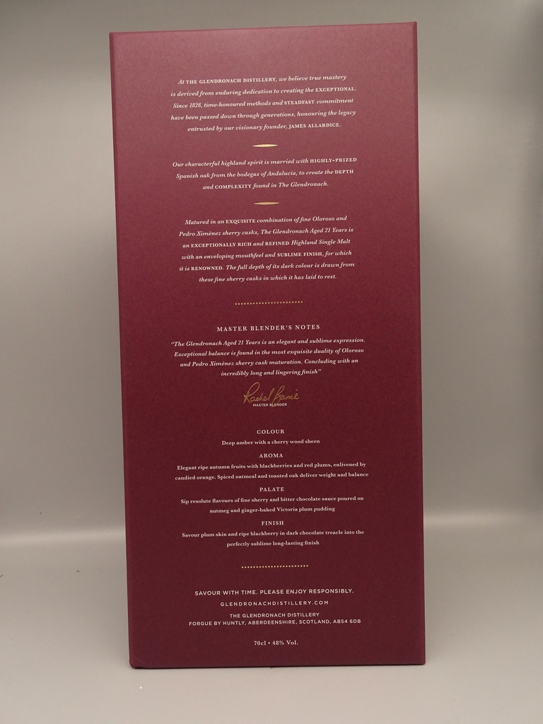 Glendronach 21yo (new 2025) PX & Oloroso Sherry Casks 48%