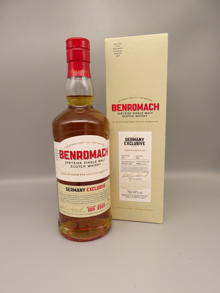 Benromach 2011/2022 Germany Exclusive 5 First Fill Bourbon Barrels 1 Sherry Butt 48%