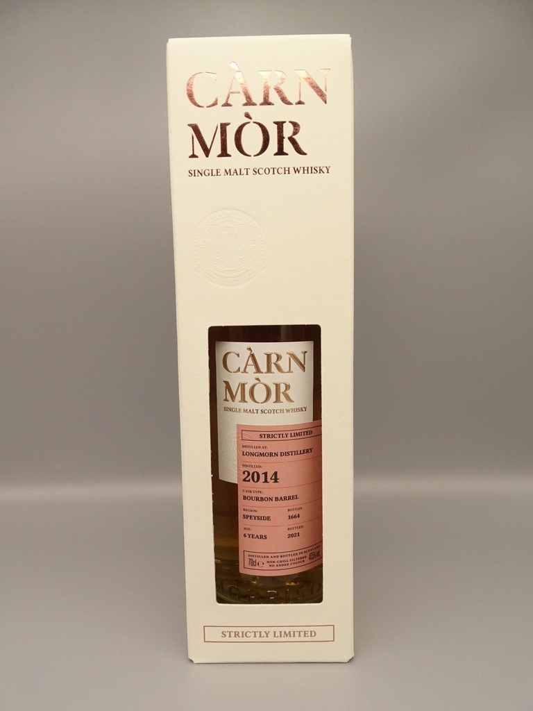Càrn Mòr Strictly Ltd Longmorn 2014/2021 6yo First Fill Bourbon Barrel 47,5%