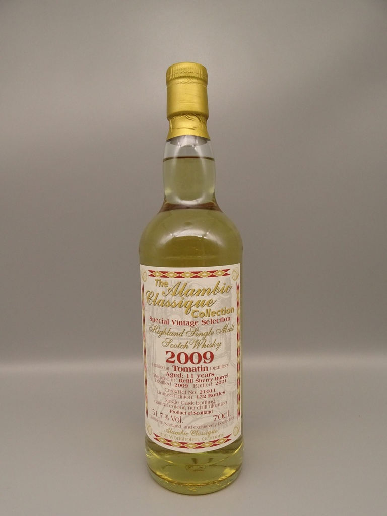 Tomatin 2009 11yo Refill Sherry Barrel 51,7%