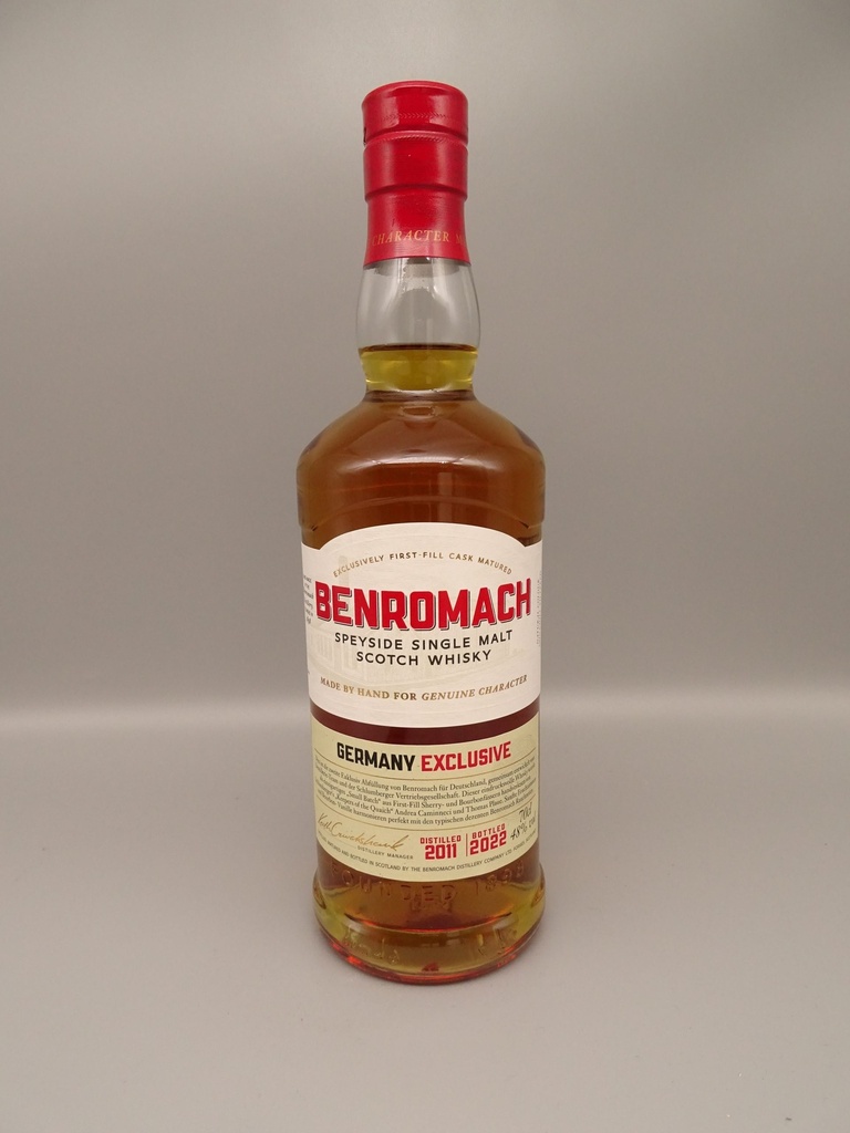 Benromach 2011/2022 Germany Exclusive 5 First Fill Bourbon Barrels 1 Sherry Butt 48%