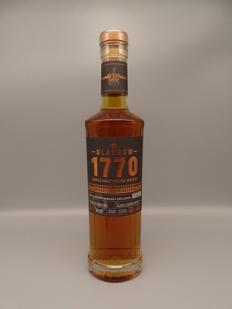 1770 Glasgow Distillery 2018/2022 3yo Moscatel Single Cask for Kirsch 60,1%