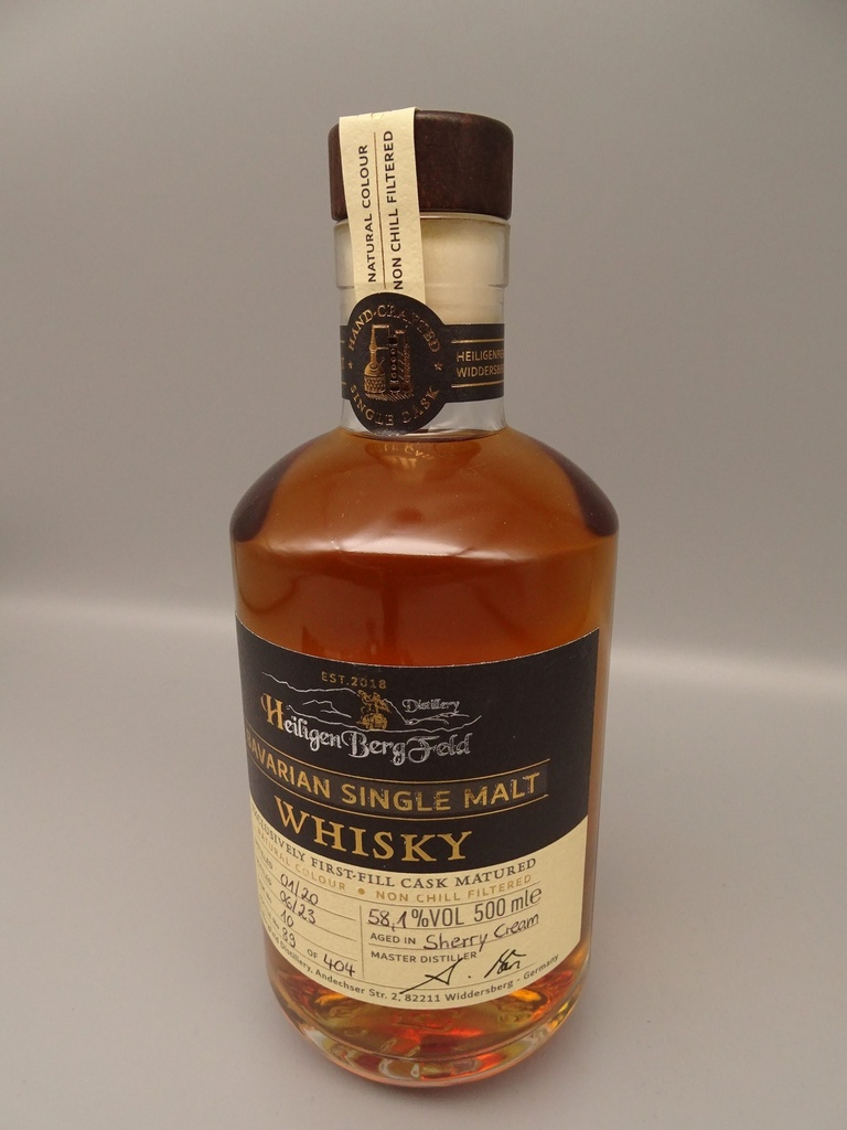 HeiligenBergFeld 2020/2023 Cask No. 10 First Fill Cream Sherry 58,1% 500ml
