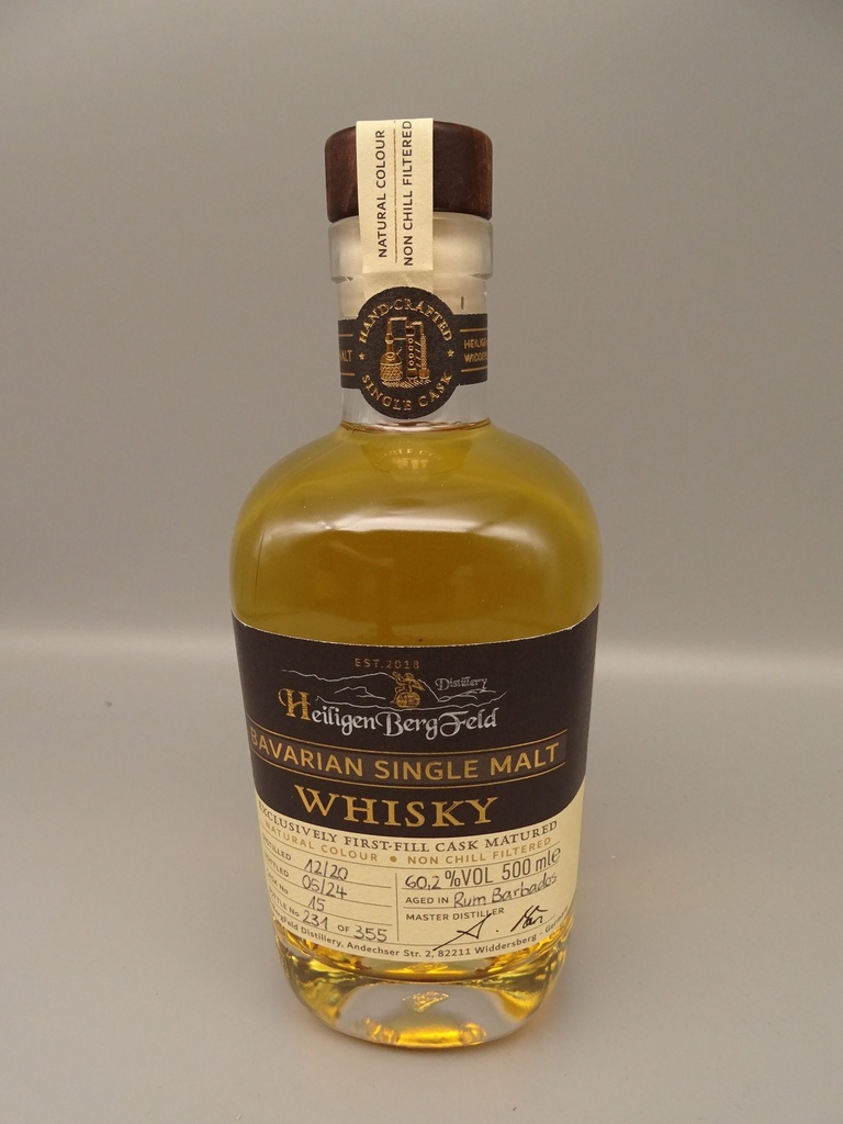 HeiligenBergFeld 2020/2024 Cask No. 15 First Fill Rum 60,2% 500ml