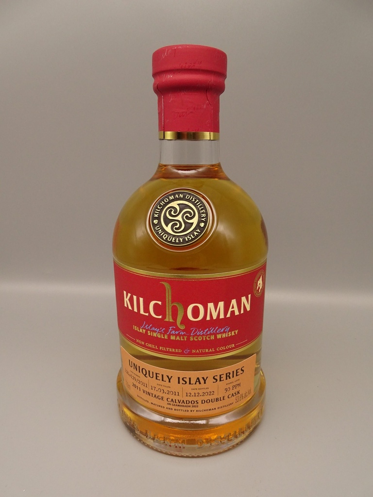 Kilchoman Vintage 2011 Uniquely Islay Series #1/5 Casks 126+129/2011 Bourbon Barrel 15m Finish in Calvados Cask 53,6%