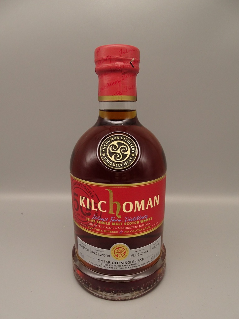 Kilchoman Vintage 2008 15yo 50ppm Oloroso Sherry Cask 639/2008 51,1%