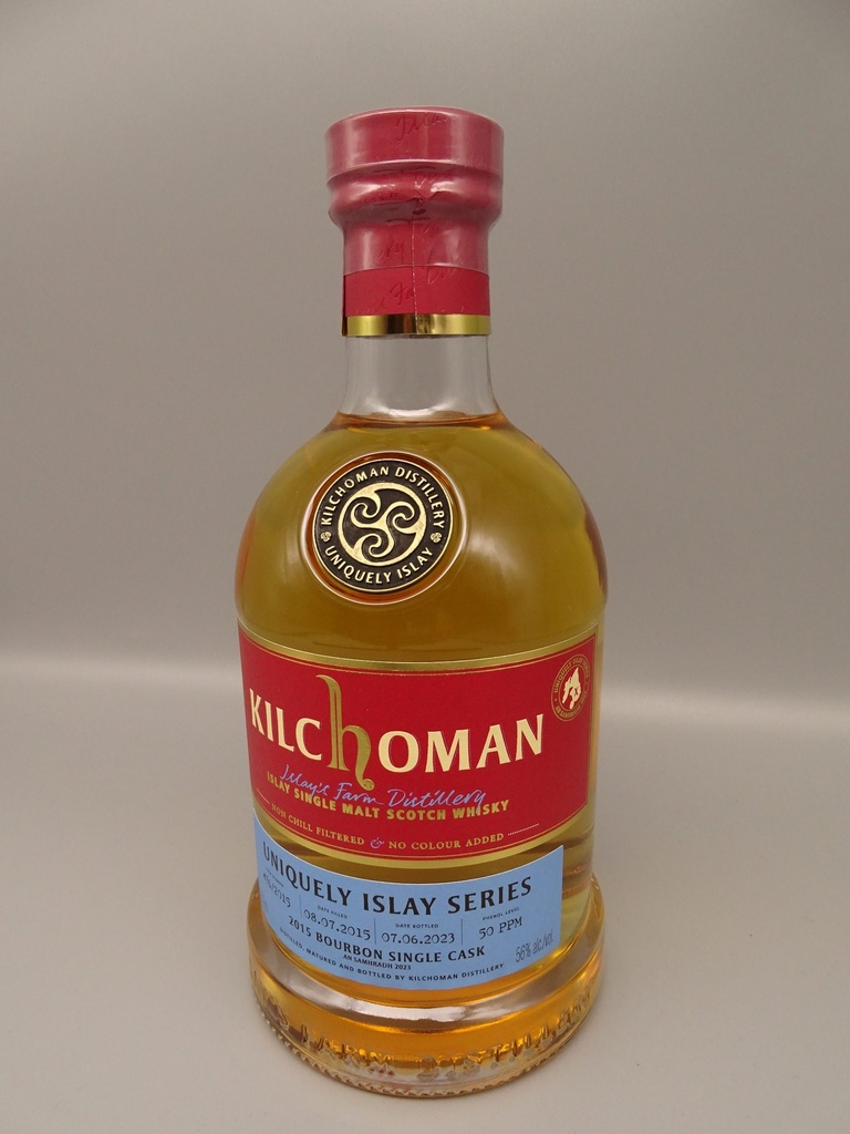 Kilchoman Vintage 2015 Uniquely Islay Series #10/10 Cask 476/2015 Bourbon Cask 56% AN SAMHRADH 2023
