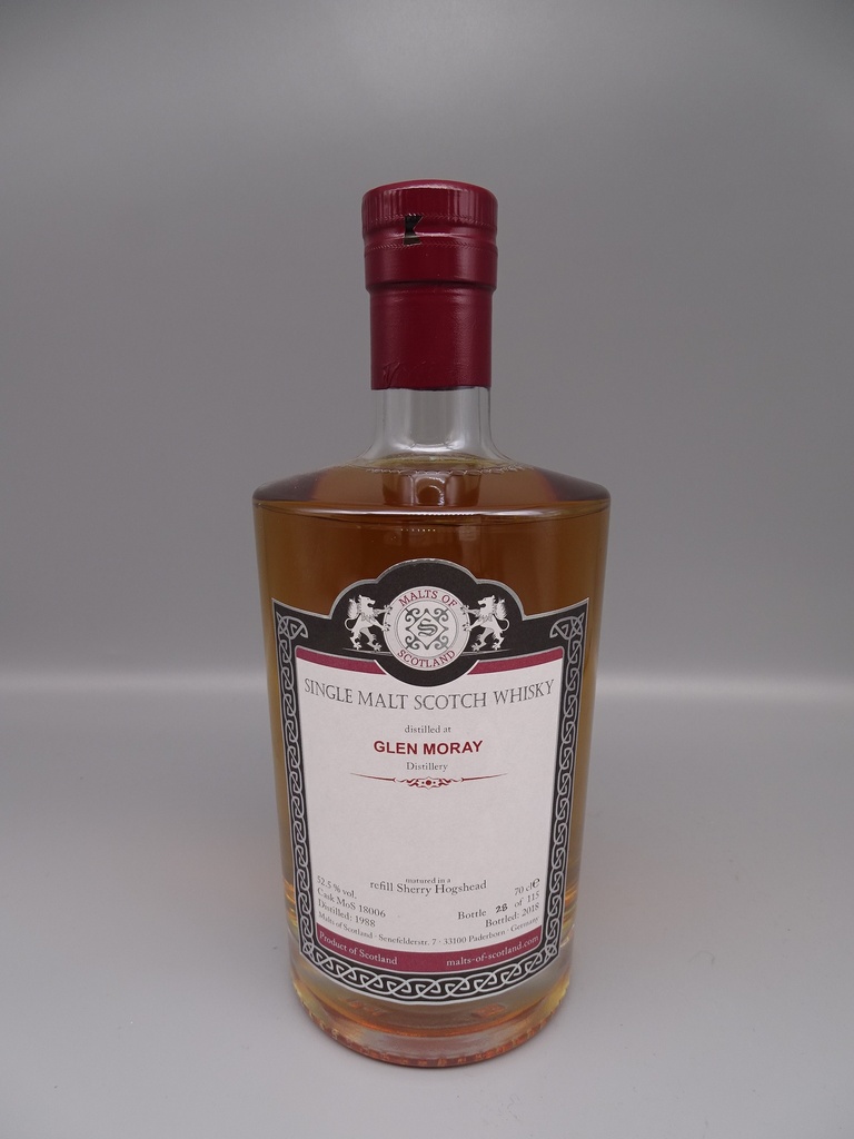 Glen Moray 1988/2018 Refill Sherry Hogshead 52,5%
