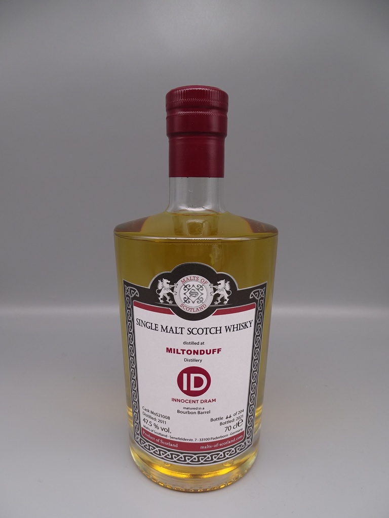 Miltonduff 2011/2021 ID Innocent Dram Bourbon Barrel 47,5%