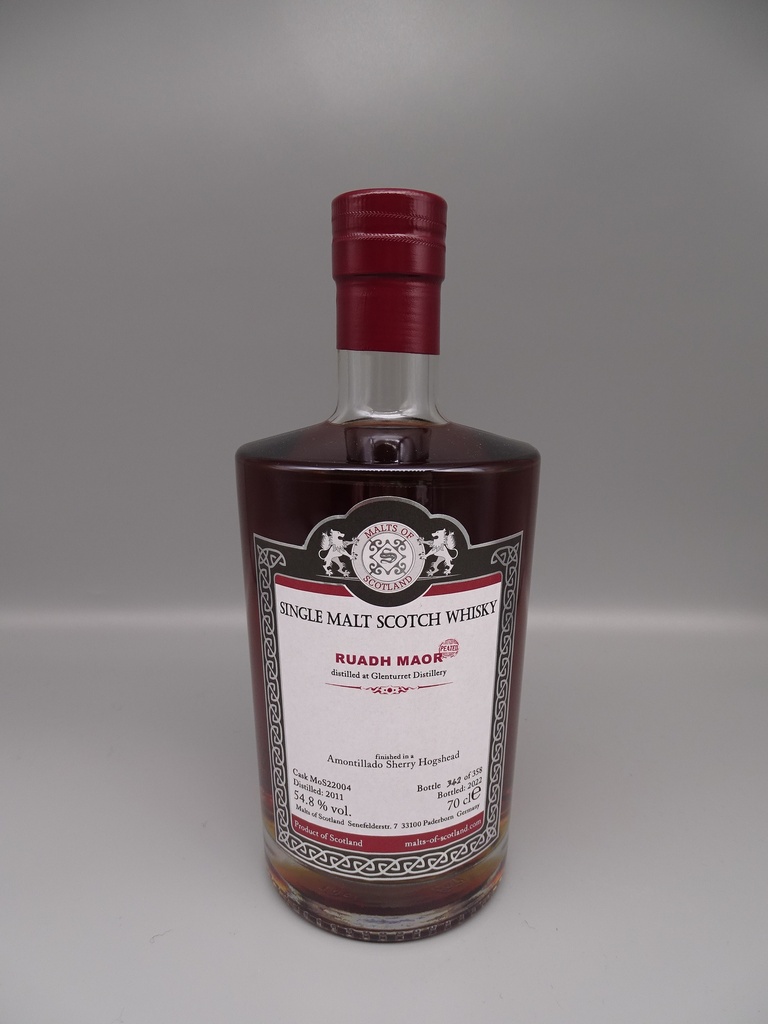 Ruadh Maor (peated Glenturret) 2011/2022 Amontillado Sherry Hogshead Finish 54,8% Cask Strength