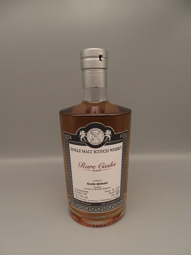 Glen Moray 1988/2022 Rare Casks Range Bourbon Hogshead 53,7%