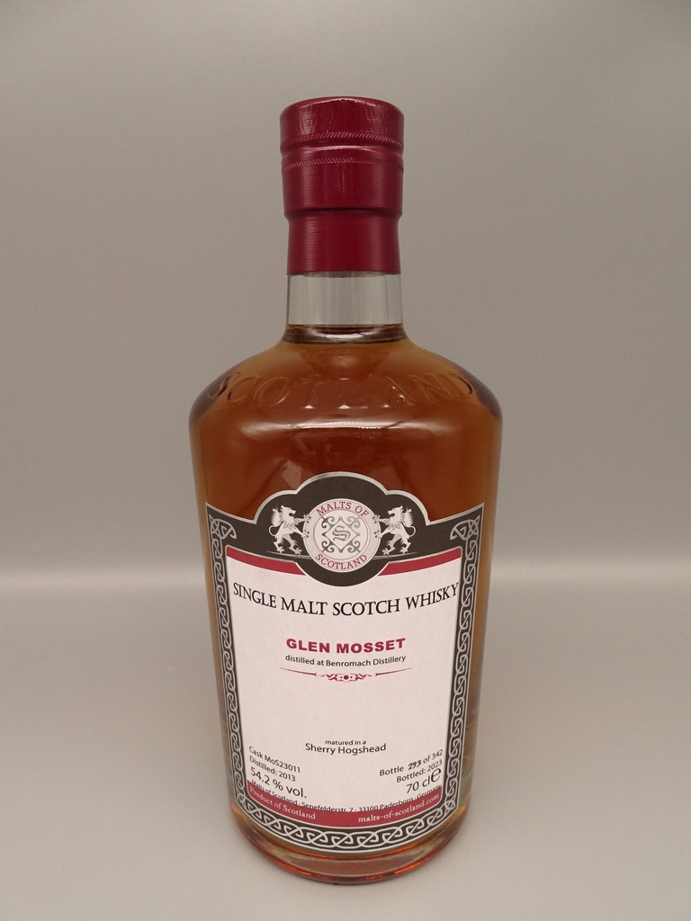 Glen Mosset (Benromach) 2013/2023 Sherry Hogshead 54,2%
