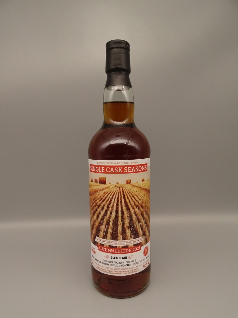 Glen Elgin 2008/2021 13yo First Fill Sherry Butt Finish Seasons Autumn 2021 51,2%