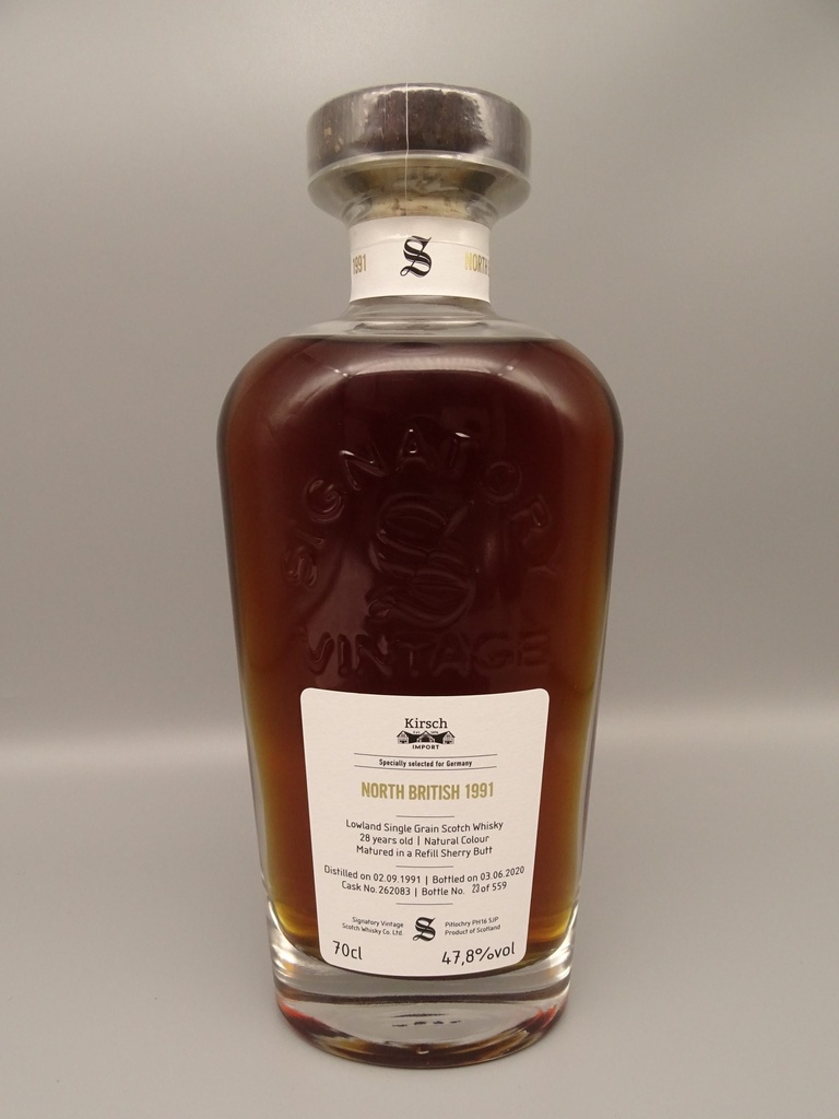 North British Dist. (Grain Whisky) 1991/2020 28yo Refill Sherry Single-Butt #262083 47,8%