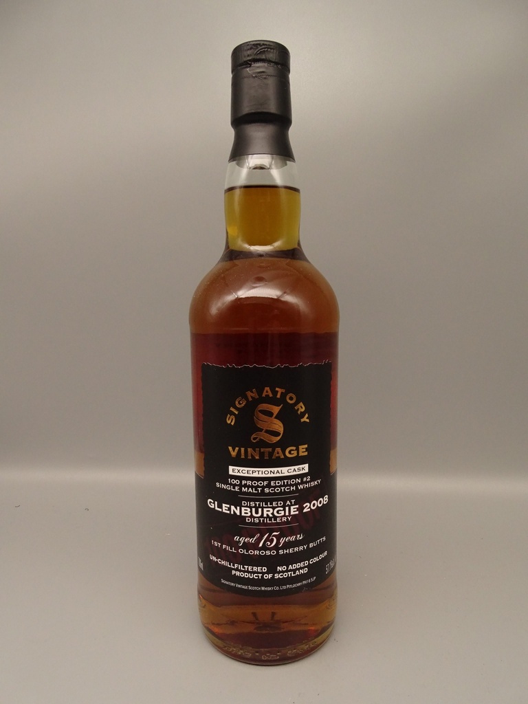 Glenburgie 2008 15yo Signatory 100 Proof Exceptional Edition No. 2  57,1%