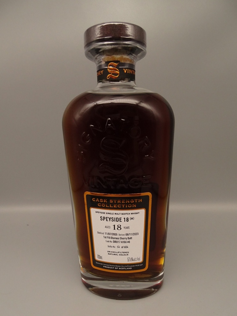 Speyside (Macallan) 2005/2023 18yo 1st Fill Oloroso Sherry Butt  no. DRU 17/A106 #8 57,6%