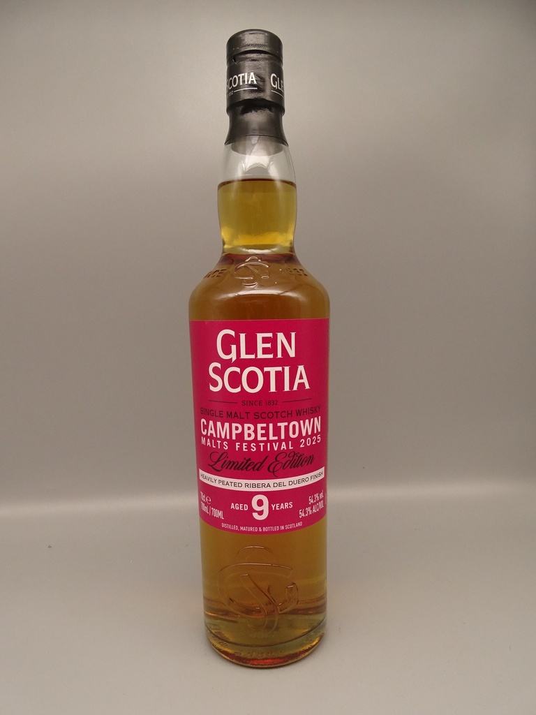 Glen Scotia 9yo Campbeltown Festival 2025 Heavily Peated Ribera del Duero Finish Casks 54,3%