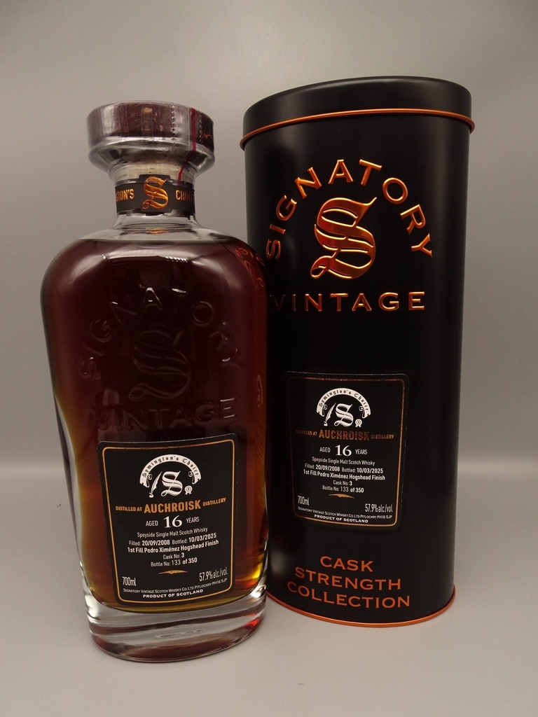 Auchroisk 2008/2025 16yo 1st Fill PX Hogshead Finish No. 3 Symingtons Choice 57,9%