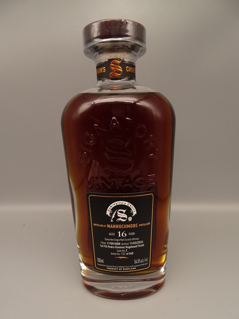 Mannochmore 2008/2025 16yo 1st Fill PX Hogshead Finish No. 2 Symingtons Choice 54,5%