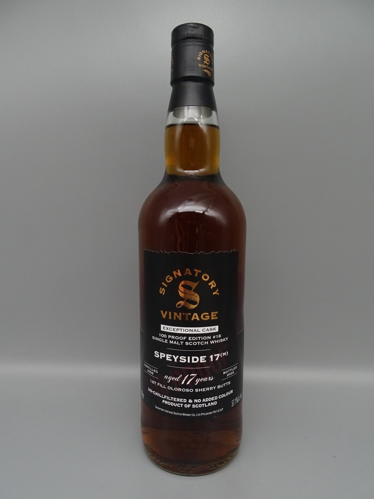 Speyside (M) 2008/2026 17yo 1st Fill Oloroso Sherry Butts 57,1%