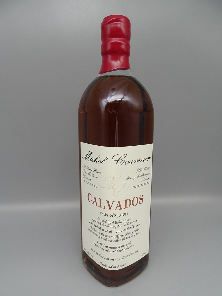 Michel Couvreur CALVADOS Michel Huard 2017/2026 Media Cream Oloroso Sherry casks no. 849 & 852 40% (Kopie)