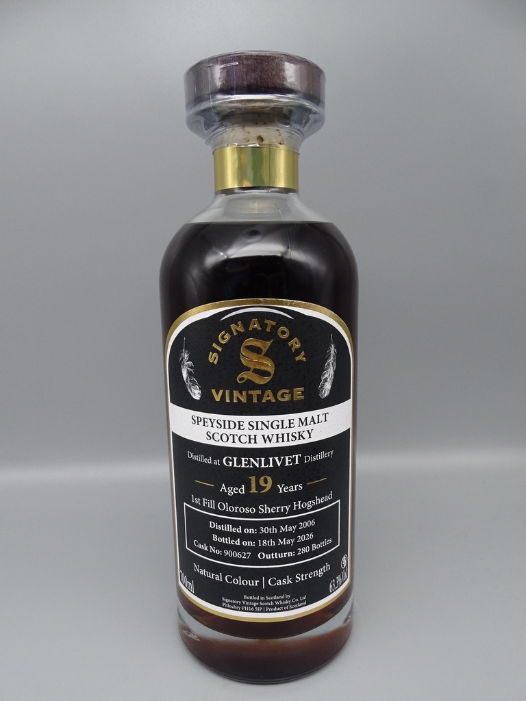 Glenlivet 2006/2026 19yo Very Dark 1st Fill Oloroso Sherry Single-HH #900627 63,3%