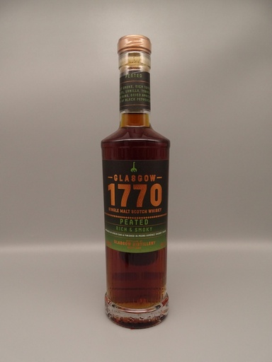 1770 Glasgow Distillery Single Malt Scotch Whisky Peated Rich & Smoky 46% 500ml