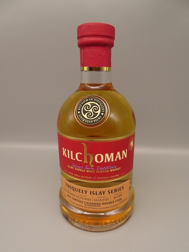 Kilchoman Vintage 2011 Uniquely Islay Series #1/5 Casks 126+129/2011 Bourbon Barrel 15m Finish in Calvados Cask 53,6%