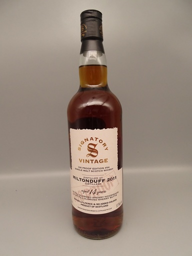 [P0005512] Miltonduff 2011/2025 14yo 1st Fill Oloroso Sherry Casks Signatory 100 Proof Edition No. 54 57,10%