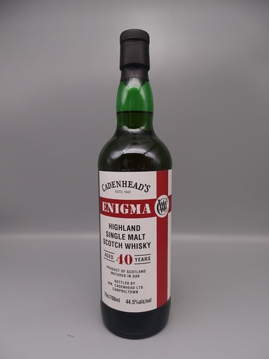 [P0005611] Enigma 40yo Single Malt (mutmaßlich Glenmorangie) 44,5%